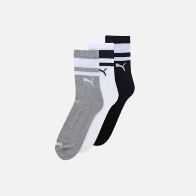 Puma Heritage Striped Short Crew Socks Pack of 3