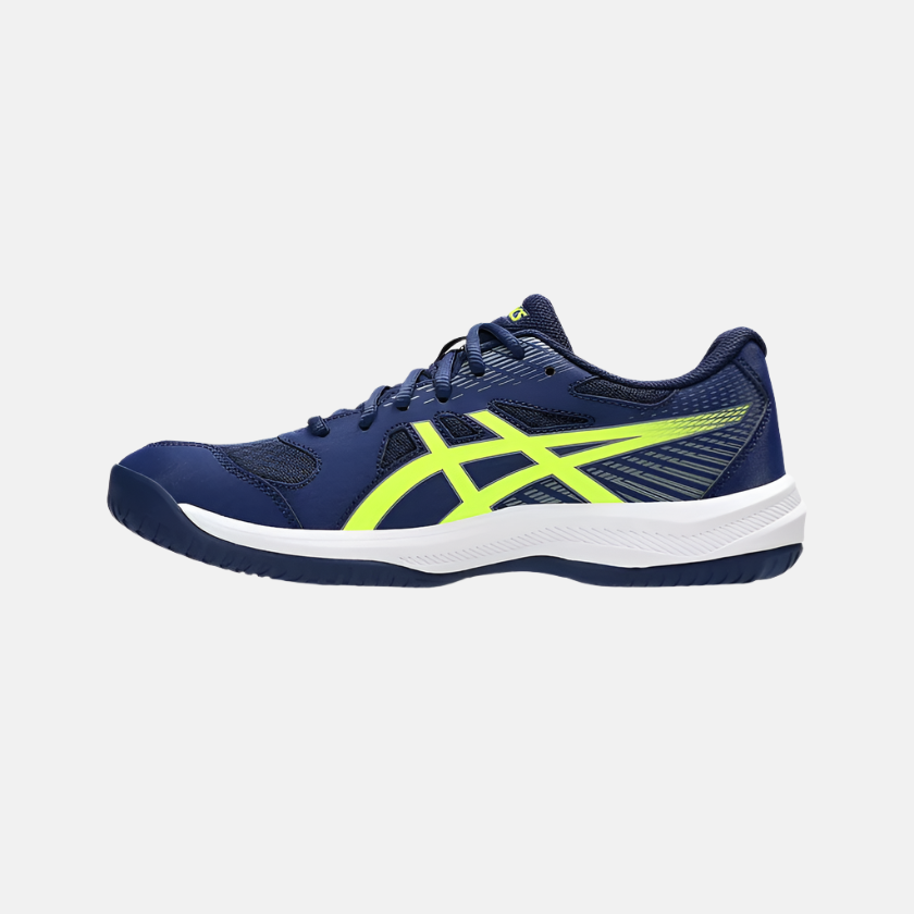 Asics Upcourt 6 Men's Badminton Shoes -Blue Expanse/Safety Yellow