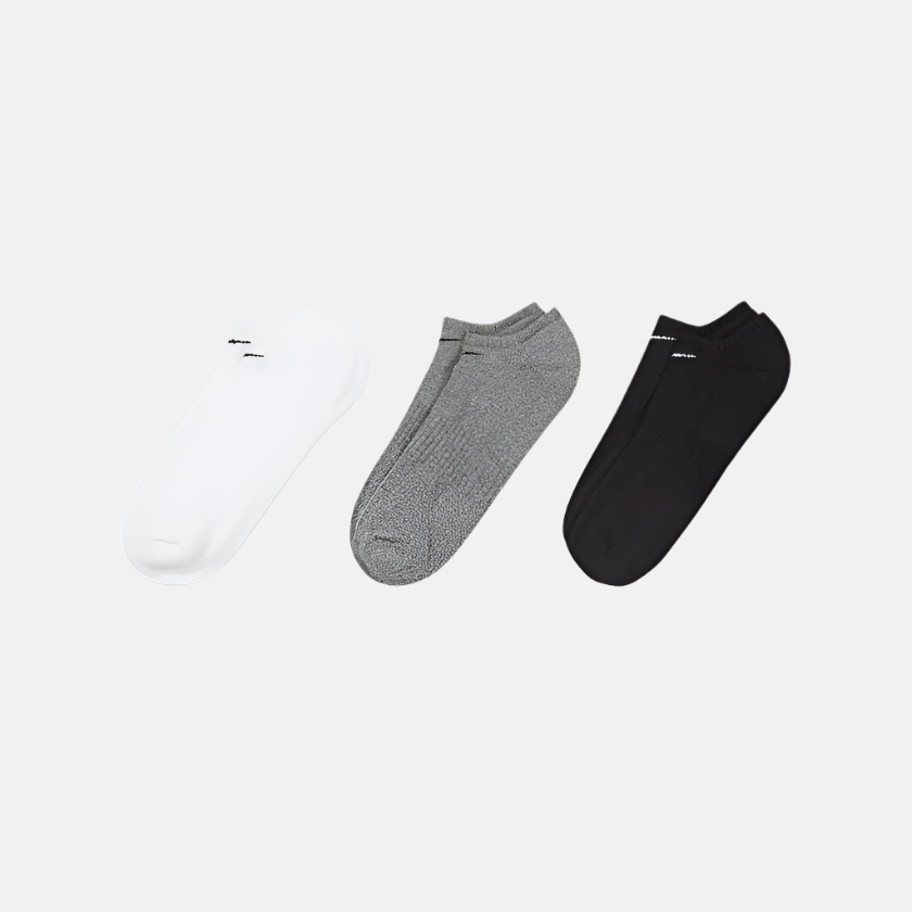 Nike Everyday Cushioned Training No-Show Socks (3 Pairs) -Multi-Colour