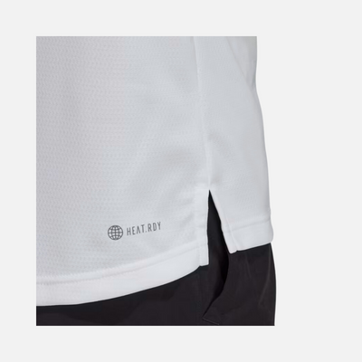 Adidas Heat.Rdy Men's Tennis Polo T-shirt -White/Black