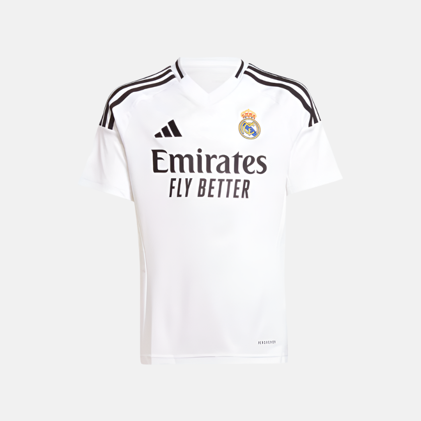 Adidas Real Madrid 24/25 Home Kids Boy Football Jersey (7-16 Year) -White