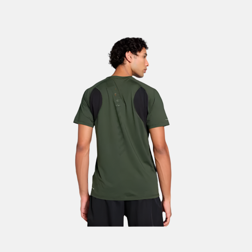 Puma Run Cloudspun Men's Running T-shirt -Dark Olive