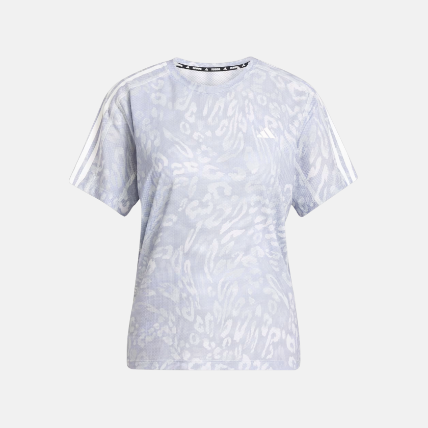 Adidas Own the Run CLIMACOOL 3-Stripes Women's Tee – Dash Grey / Violet Tone