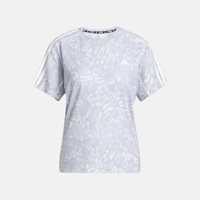 Adidas Own the Run CLIMACOOL 3-Stripes Women's Tee – Dash Grey / Violet Tone