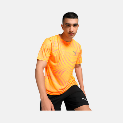 Puma Run Favorite Printed Men's Short Sleeve Running T-shirt -Sun Stream/Q3 Print