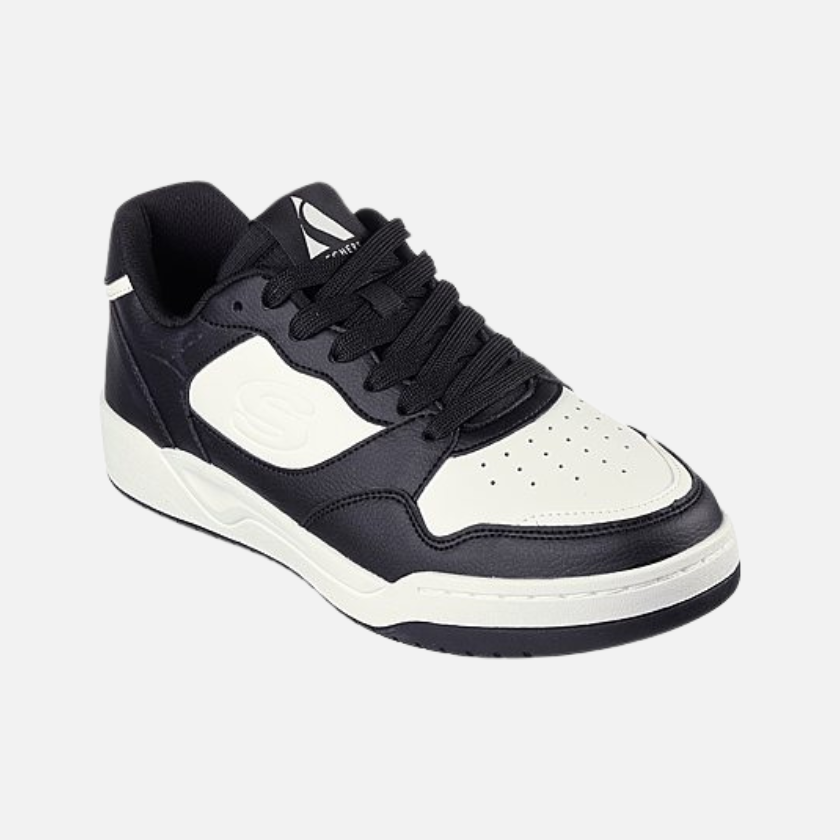 Skechers Koopa Court-Volley Low Varsity Men's Lifestyle Shoes -Black/White