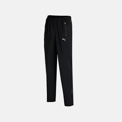 Puma Tapered Woven Men's Running Trackpants -Black