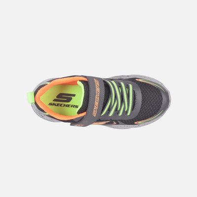 Skecher Wavetronic-Ravlor Kids Shoes (4-9 Year) -Black/Charcoal/Orange