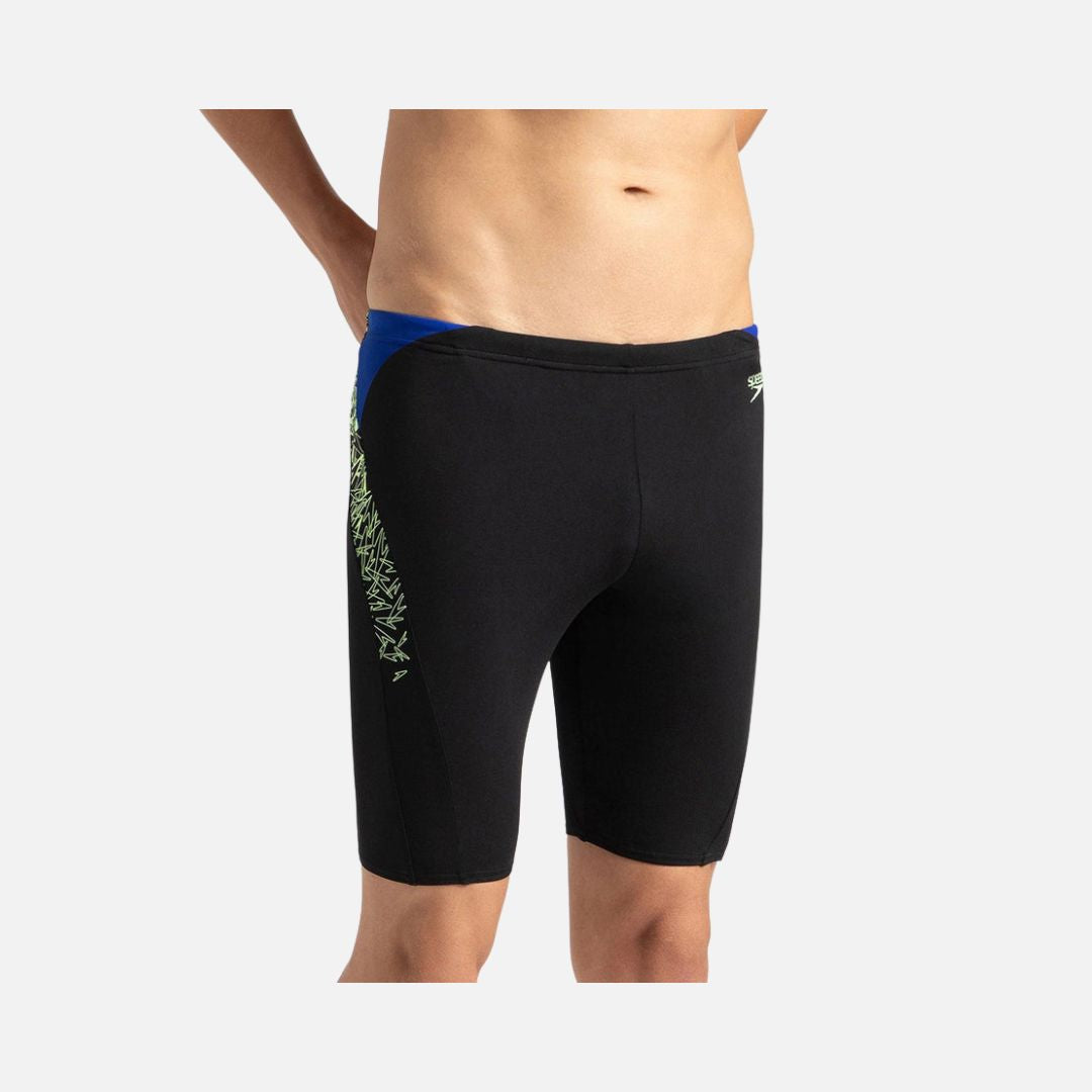 Speedo Men's Endurance+ Boom Splice Jammer - Black & Bright Zest