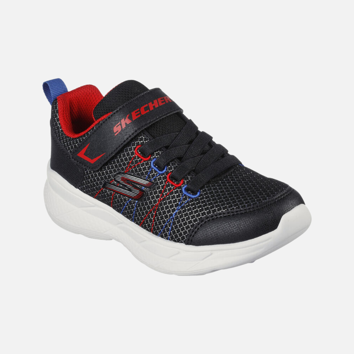 Skechers Snap Sprints 2.0 - Vargonix Kids Shoes (5-12 Year)-Black/Red/Blue