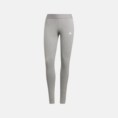 Adidas 3 Stripes Women's Tights -Medium Grey Heather/White
