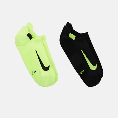 Nike Multiplier Running No-Show Socks 2 Pairs -Multi-Color