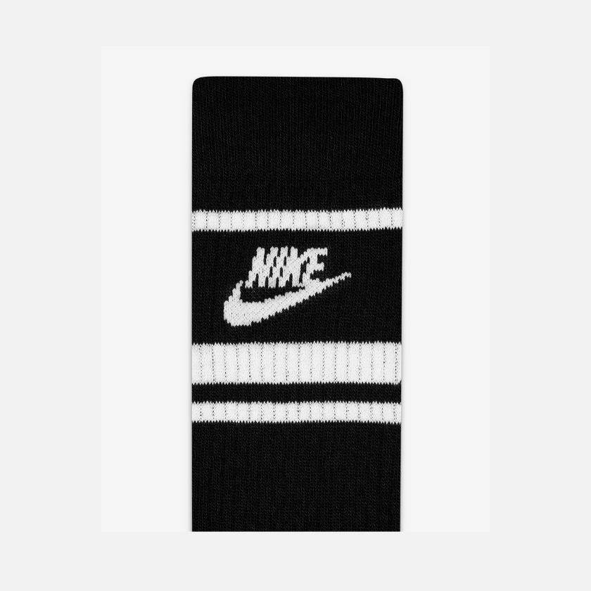 Nike Sportswear Dri-FIT Everyday Essential Crew Socks (3 Pairs) -Black/White