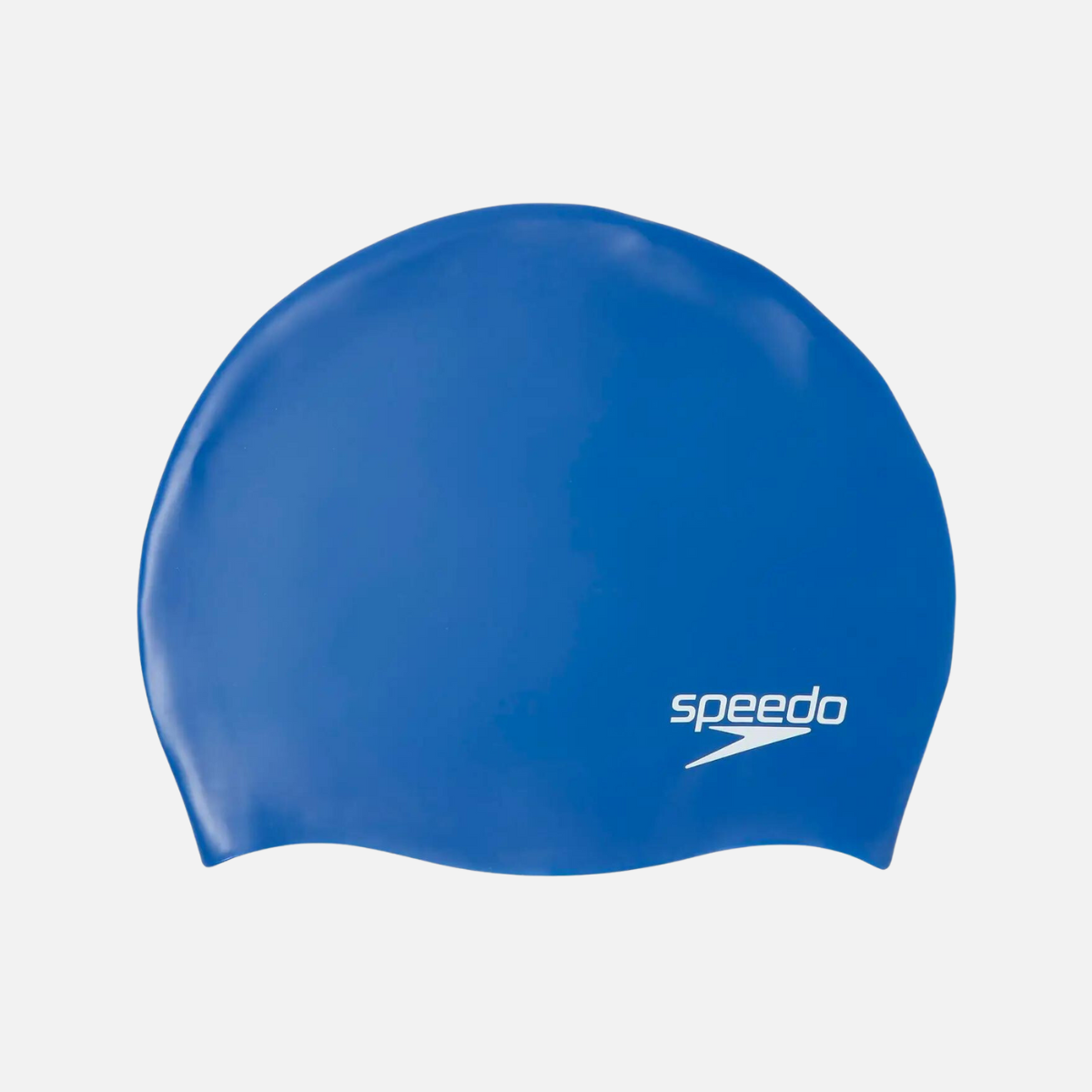 Speedo Moulded Silicone Junior Plain Swim Cap -Blue