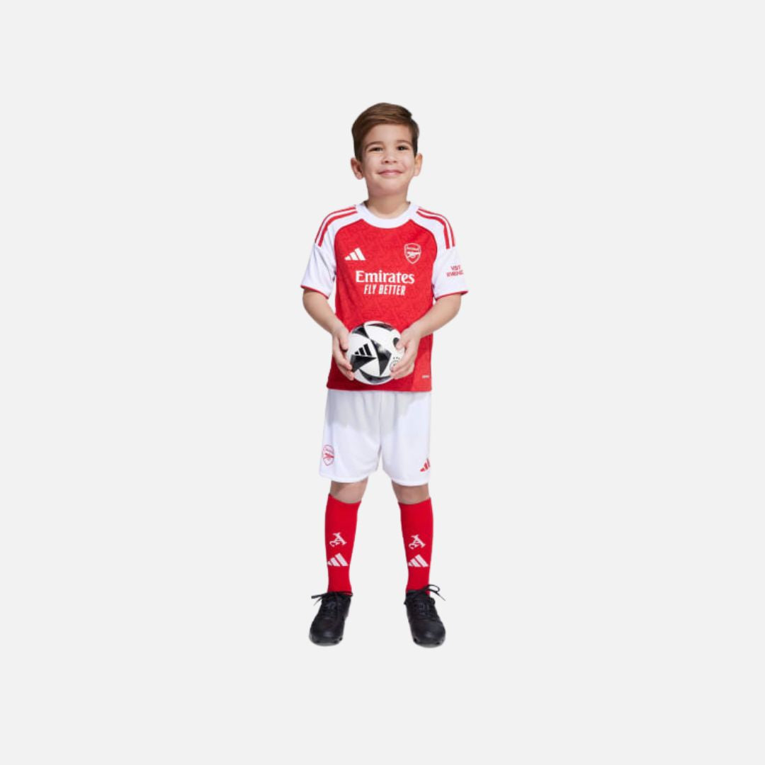 Adidas Arsenal 25/26 Home Mini Kit Kids Better Scarlet / White