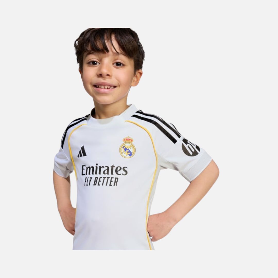 Adidas Real Madrid 25/26 Home Mini Kit Kids White