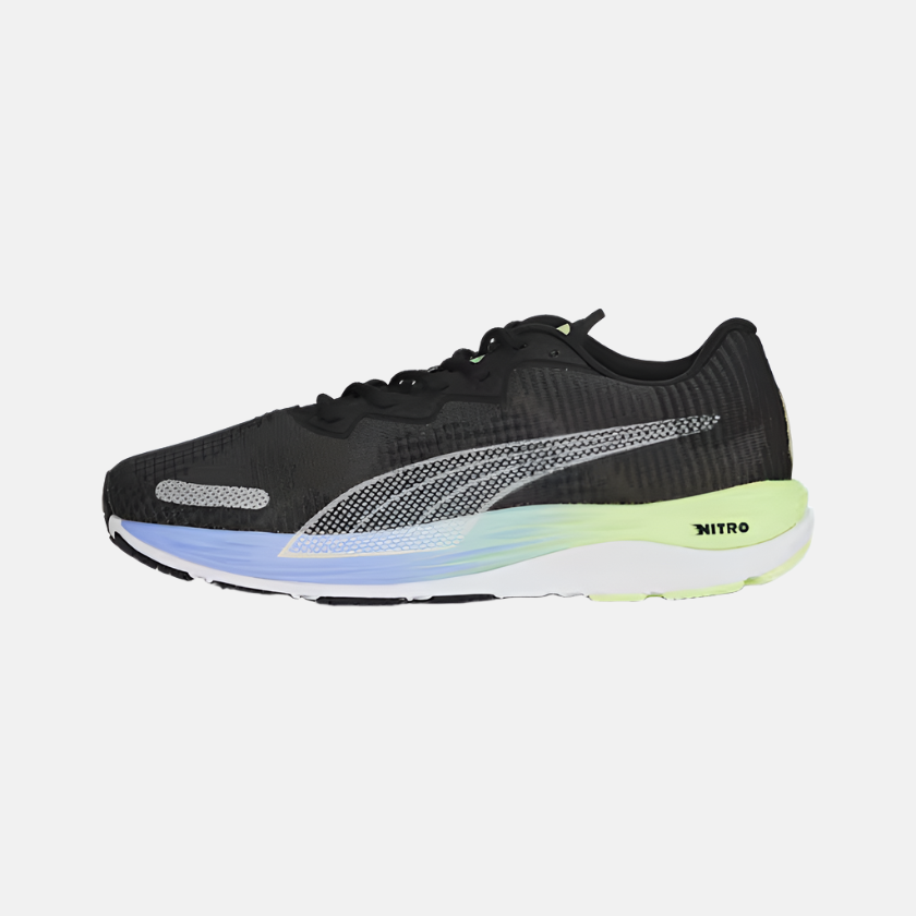 Puma Velocity NITRO 2 Fade Men's Running Shoes -Black/Elektro Purple/Silver