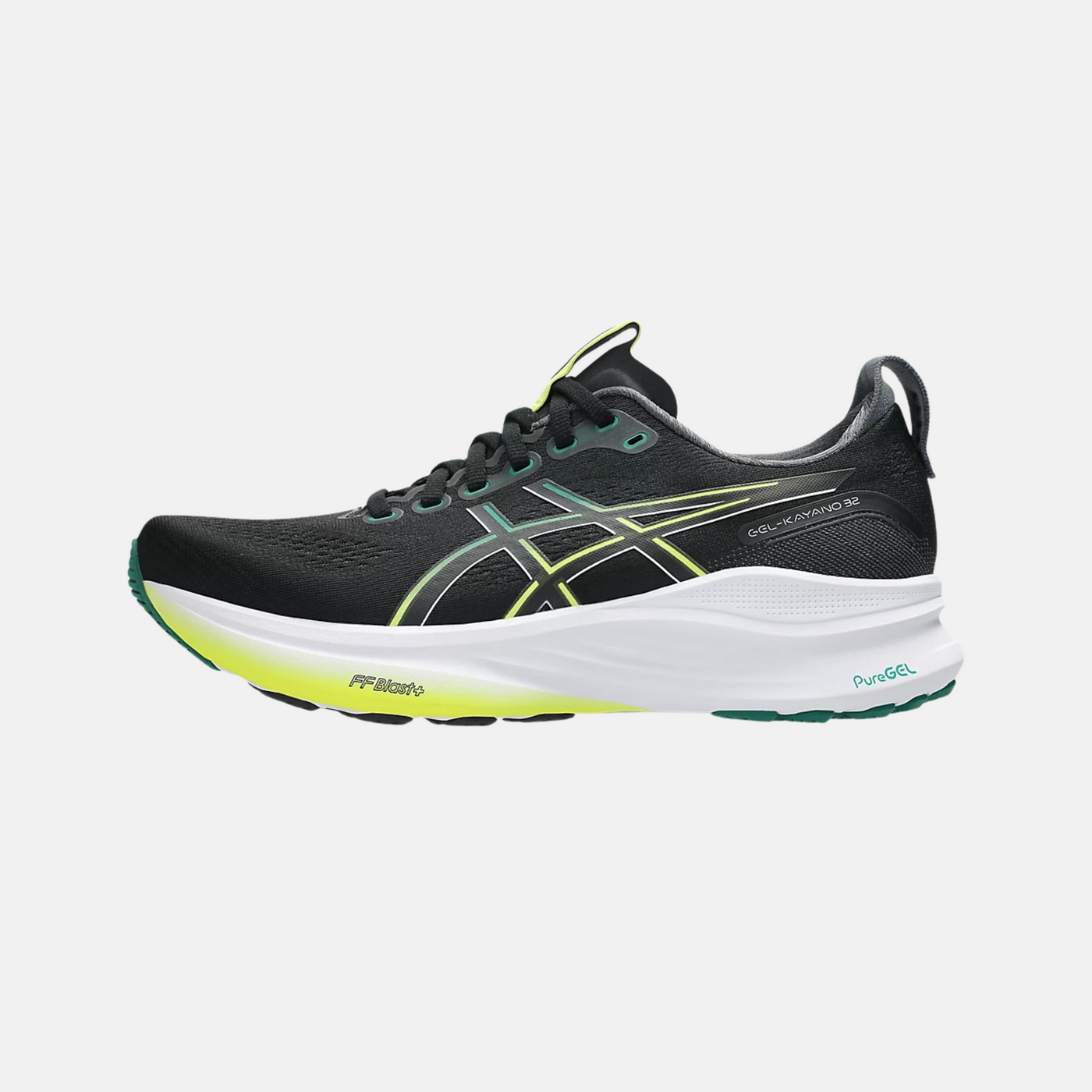 ASICS GEL-KAYANO 32 Men’s Running Shoes - Black/Jasper Green