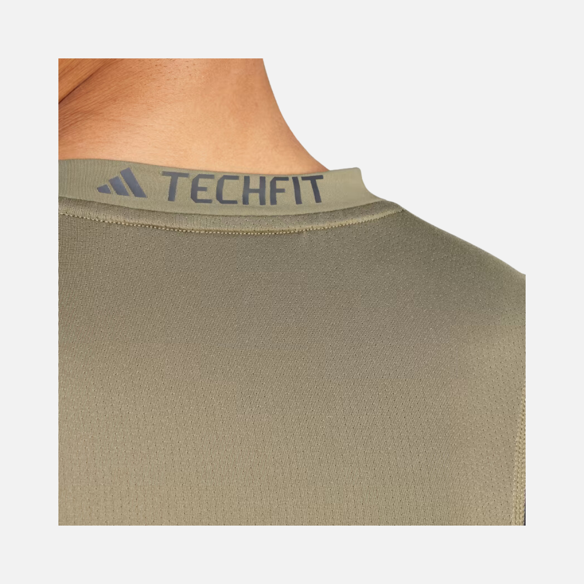 Adidas Techfit Colorblock Training Men's Training Long Sleeve T-shirt -Olive Strata/Olive Strata