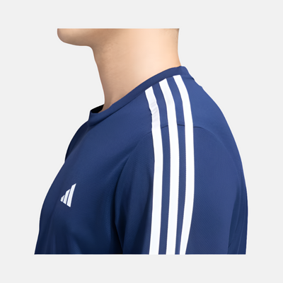 Adidas Training Essential Base 3 Stripes Men's Training T-shirt -Blue/White