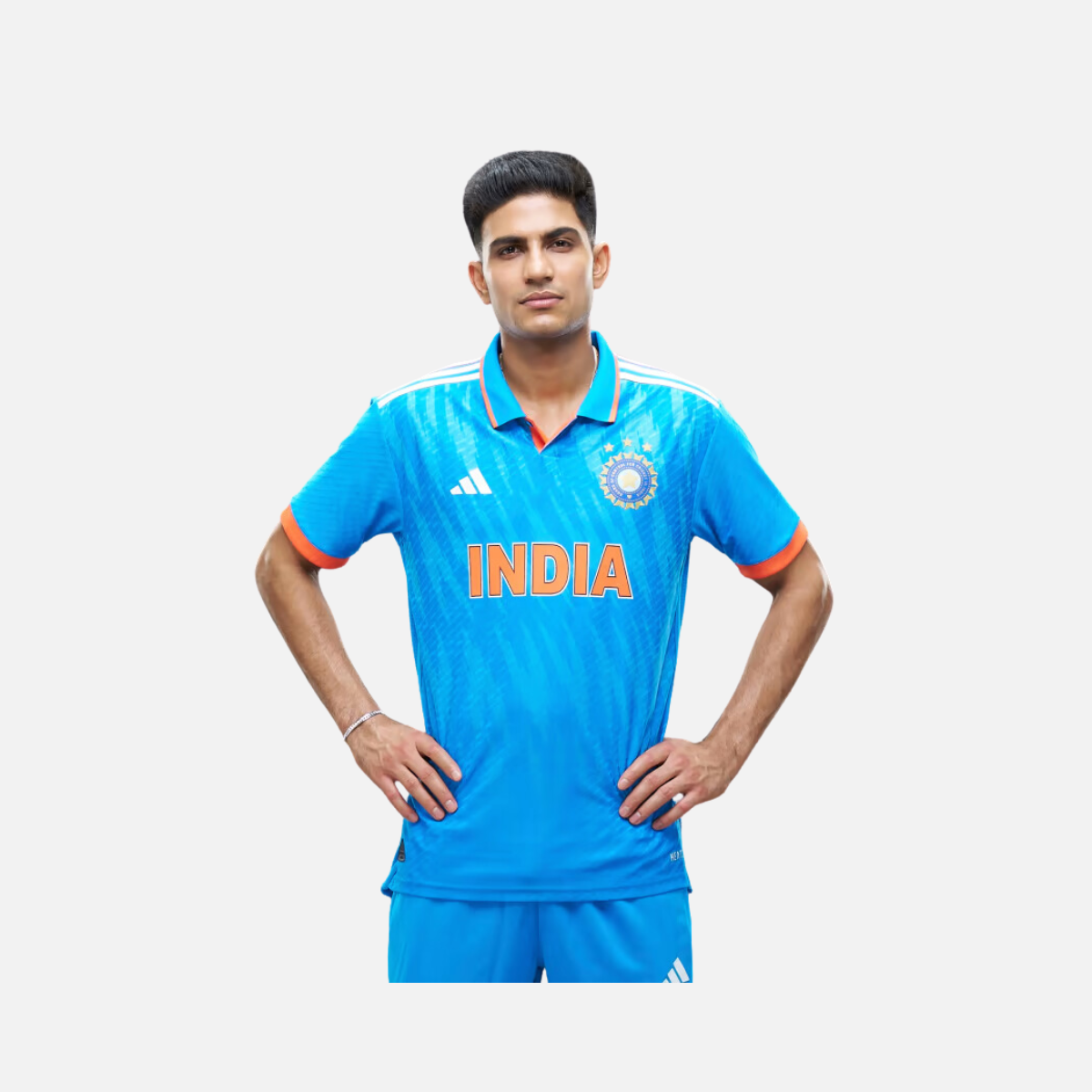 Adidas India Cricket Odi Men's T-shirt -Bright Blue