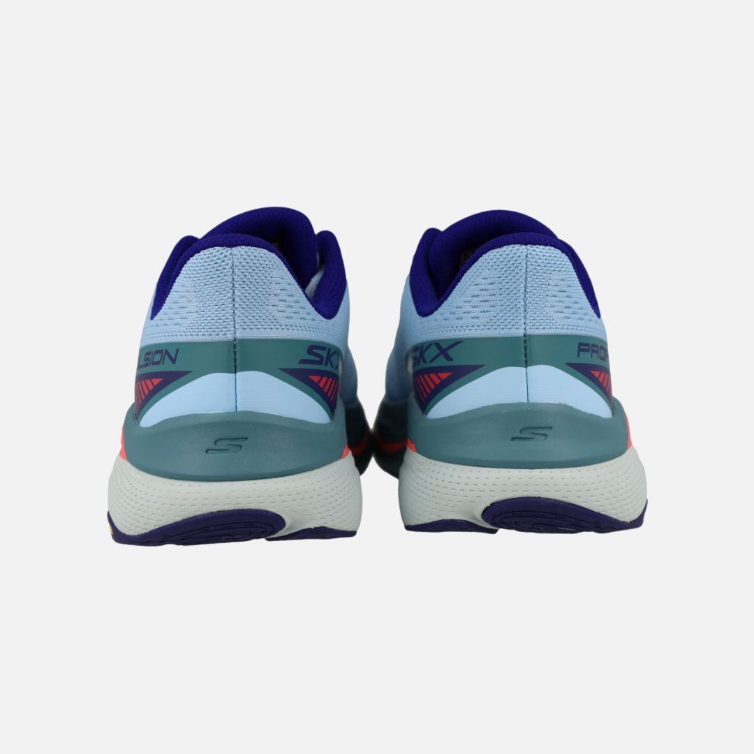 Skechers MAX CUSHIONING PROPULSION Womens Walking shoes -LIGHT BLUE/NAVY