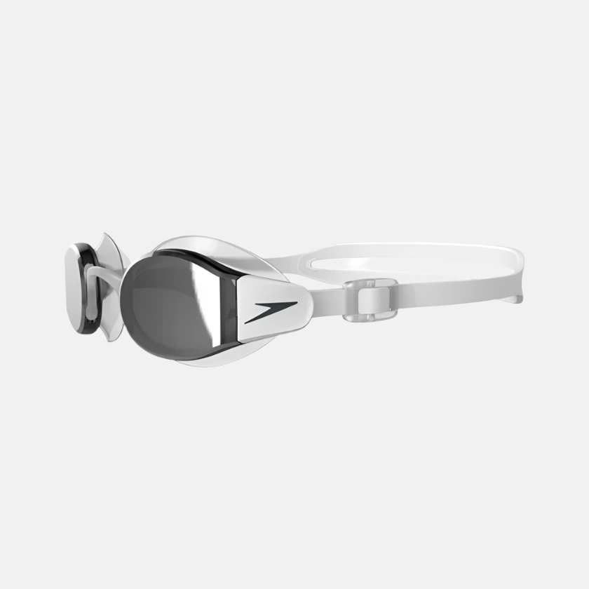 Speedo Mariner Pro Mirror Lens Adult Unisex Swim Goggles -White/Charcoal