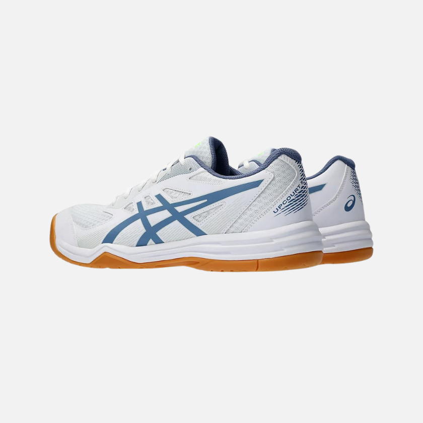 Asics Upcourt 5 Men's Badminton Shoes -White/Denim Blue