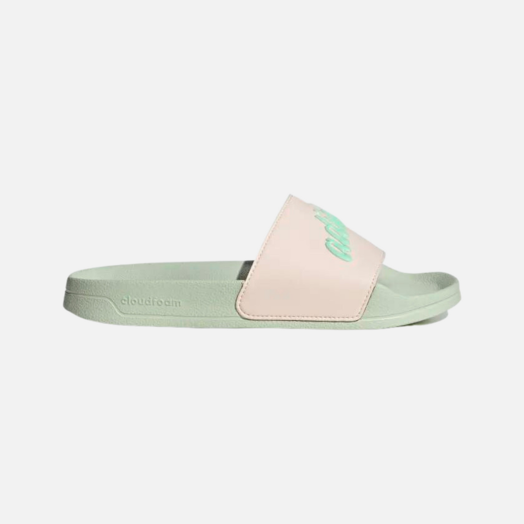 Adidas adilette slides mint green best sale