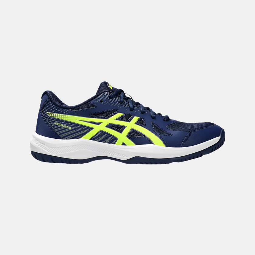 Asics Upcourt 6 Men's Badminton Shoes -Blue Expanse/Safety Yellow