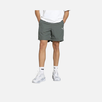 Puma Zippered Woven Men's Regular Fit Shorts -Mineral Gray