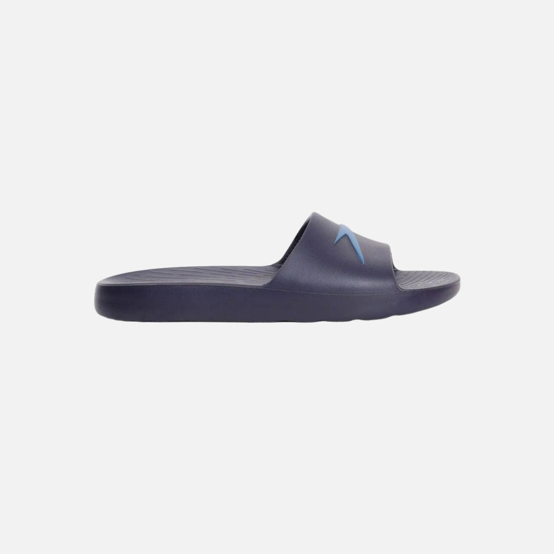 Speedo Men's Single Colour Slides - True Navy & Blue Flame