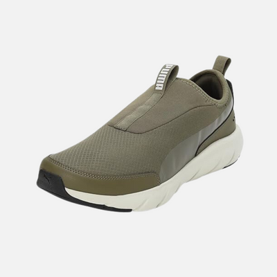Puma SOFTRIDE Flex Slip-On Wide Unisex Running Shoes -OLIVE/SEDATE GRAY