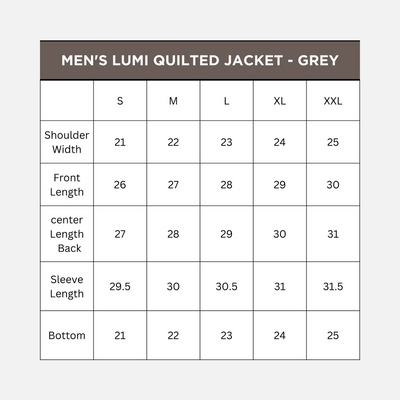 Adventure Worx Lumi Quilt-Lite Camping Men's Jacket -Grey