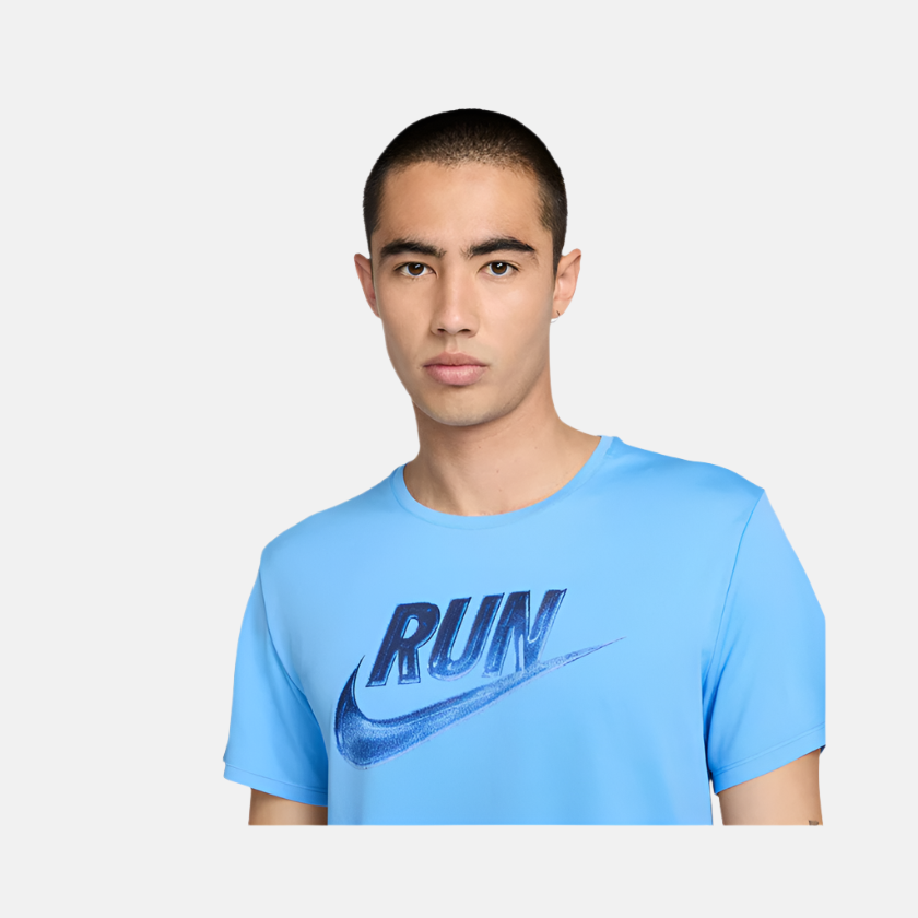 Nike Miler Run Energy Dri-FIT Short-Sleeve Men's Running T-shirt -Light Blue