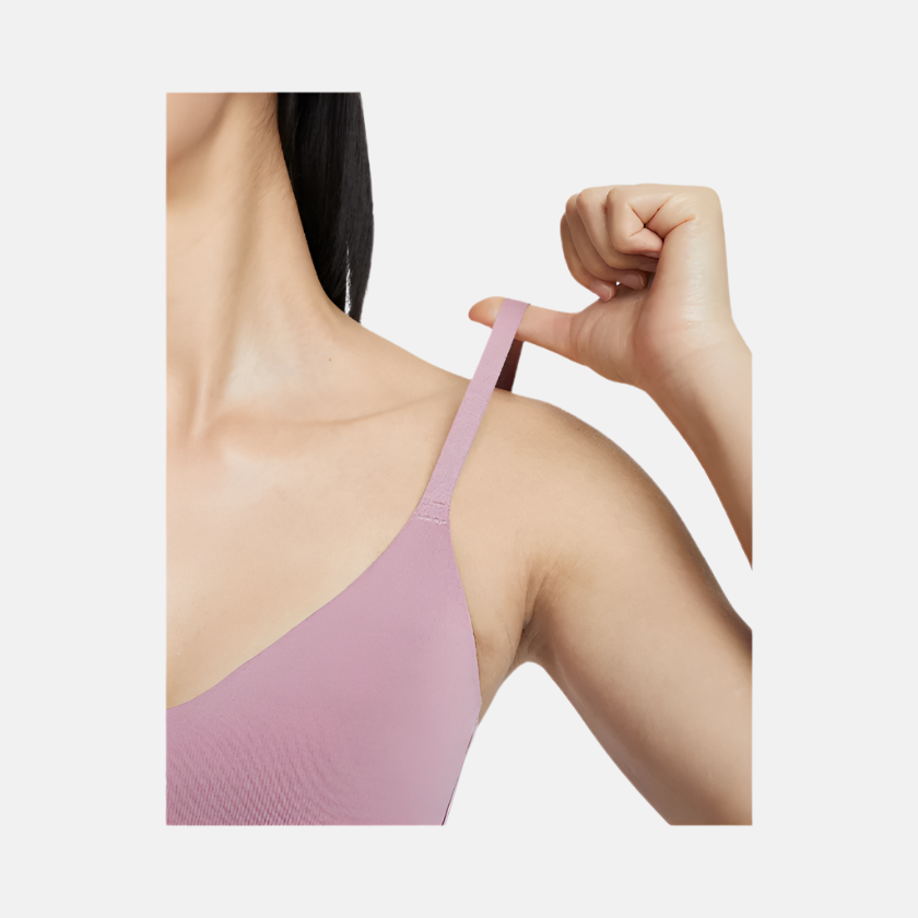 Nike Alate Minimalist Light-Support Padded Convertible Women's Sports Bra -Plum Dust/White