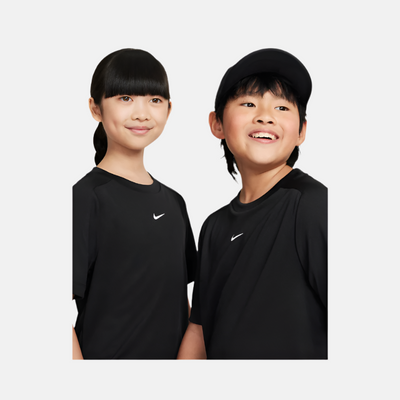Nike Multi Big Kid's Boy Dri-FIT Training T-shirt -Black/White