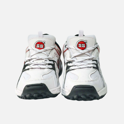 SS Gutsy Men And Boys Cricket Shoes -White/Red