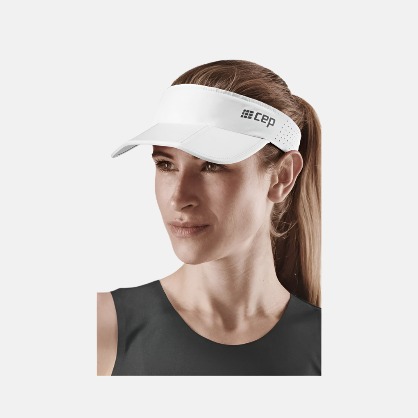 Cep The Run Unisex Running Visor -White/Coral/Dark Blue/Cream