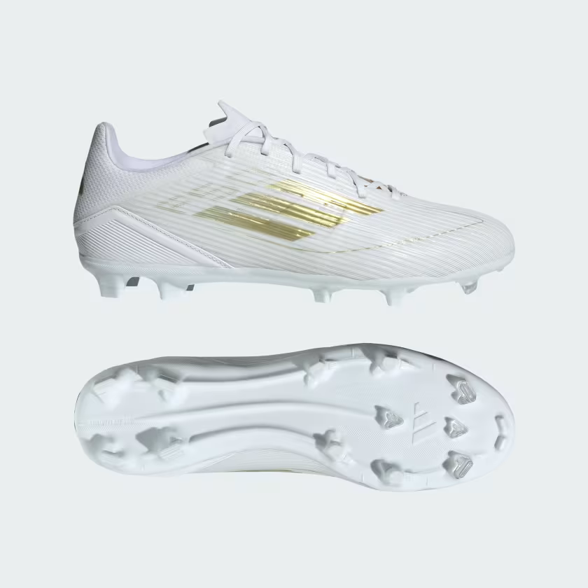 Adidas white and gold football cleats shop