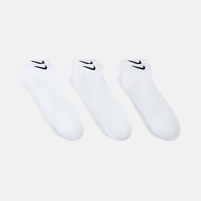 Nike Unisex Low Cut Cotton Socks (Pack Of 3) -White