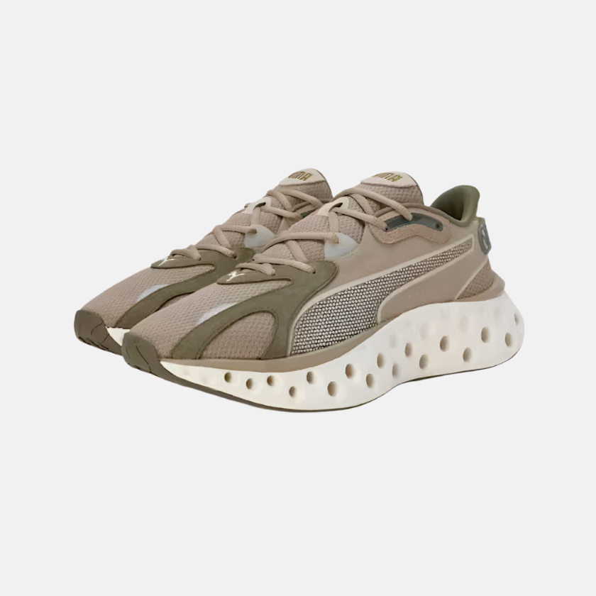 Puma Softride Frequence Unisex Running Shoes -Oak Branch/Olive