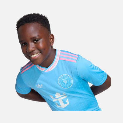 Adidas Inter Miami CF 25/26 Third Messi Jersey Kids Semi Blue Burst