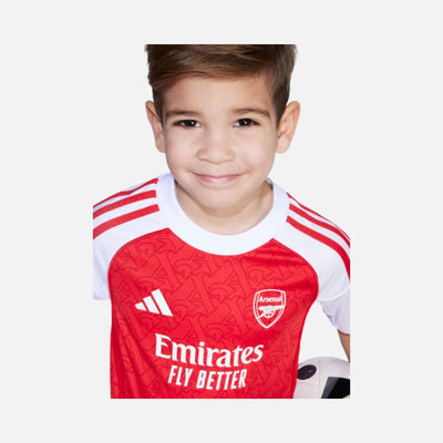 Adidas Arsenal 25/26 Home Mini Kit Kids Better Scarlet / White