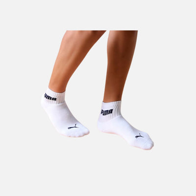 PUMA Sport Quarter Socks Pack of 3 WHITE