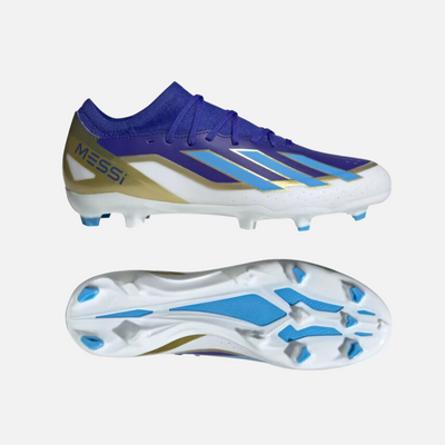 Adidas X Crazyfast Messi League Firm Ground Unisex Football shoes -Lucid Blue/Blue Burst/Cloud White