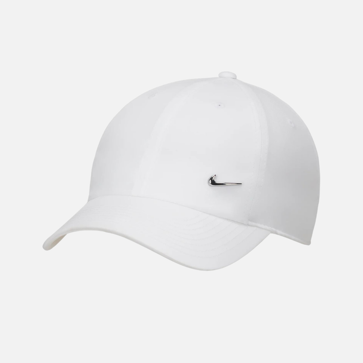 Nike Dri-FIT Club Unstructured Metal Swoosh Cap -White