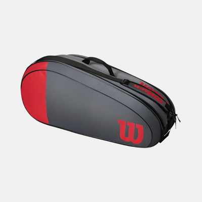 Wilson Team 6 Pack Tennis Racquet Bag -Red/Gray/Blue/Grey