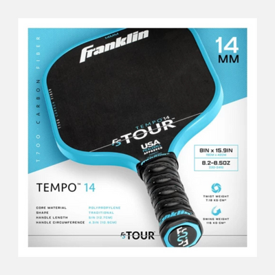 Franklin FS Tour Dynasty Carbon Pickleball Paddle 14mm -Blue/Gray