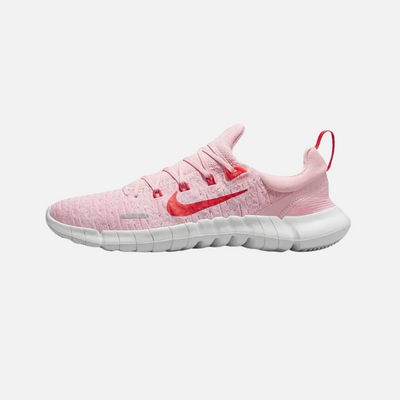 Nike Free Run 5.0 Next Nature Women road Running Shoes -Medium Soft Pink/Pink Foam/Summit White/Light Crimson